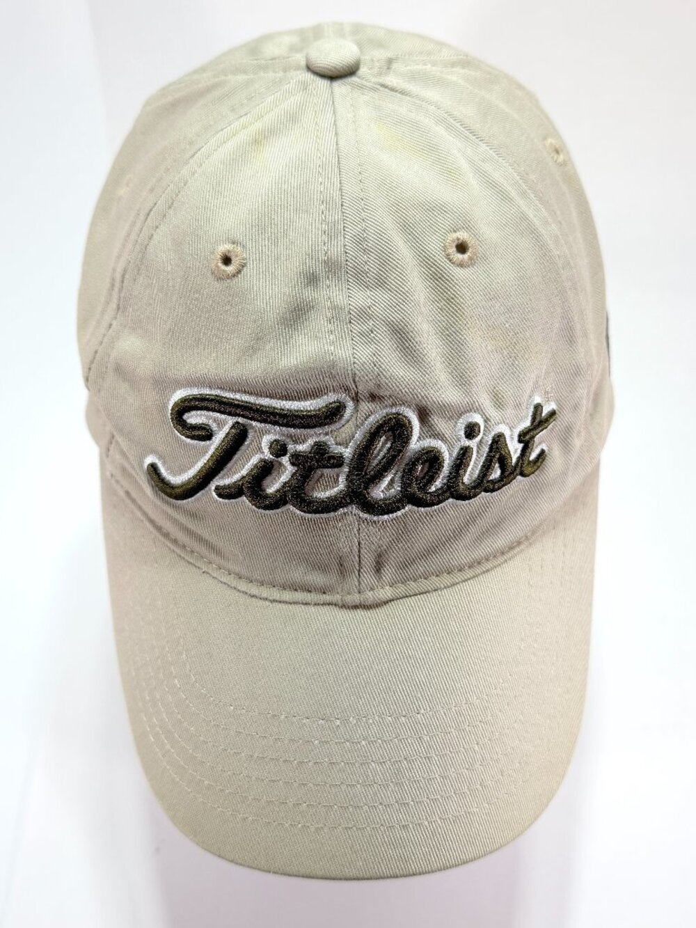 Titleist FootJoy FJ Golf Hat Cap Khaki Tan Adjustable Strapback Embroidered